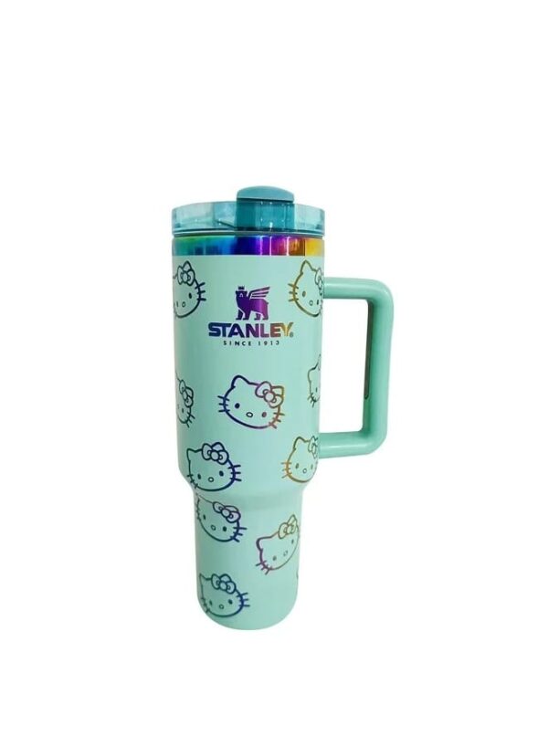 Hello Kitty Stanley Tumbler 40 Oz Quencher H2.0 FlowState (Milk Green)