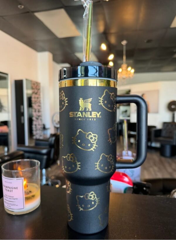 Hello Kitty Stanley Tumbler 40 Oz Quencher H2.0 FlowState (Black) - Image 3