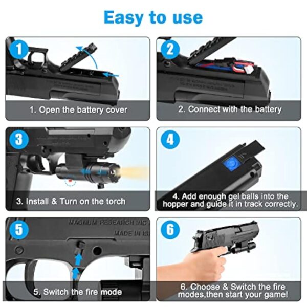 BePrincess Desert Eagles assemble guns, models, toys, blocks, pistols, Black - Image 6