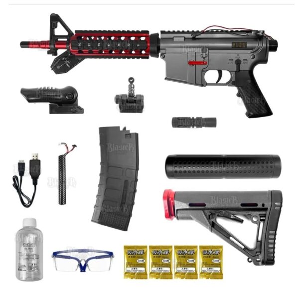 M4A1Electric Reapting Water Toy Guns Rifle Gun Weapon Toy Adult Outdoors Shooting Game Realistic Gun (Black) - Image 5